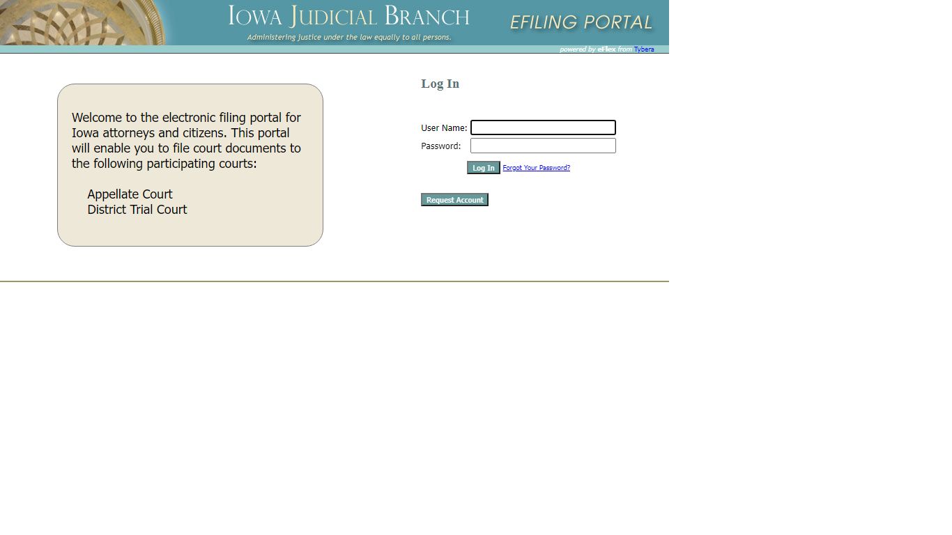 eFlex Portal - Iowa Courts Online Search
